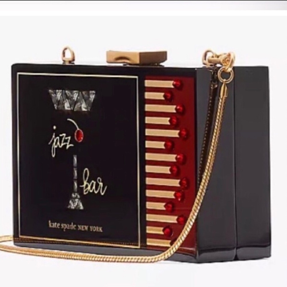 RARE NWT Unopened Kate Spade “Perfect Match” Matchbox Embellished Resin Clutch